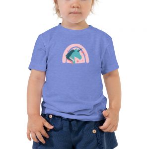 Unicorn with Rainbow - Toddler Short Sleeve Tee