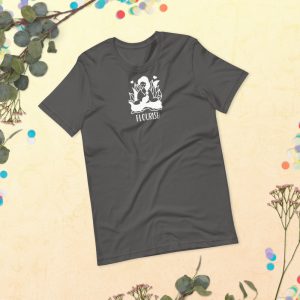 Flourish - Meditating Woman in Garden - Short-Sleeve Unisex T-Shirt
