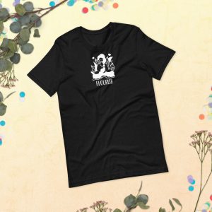 Short-Sleeve Unisex T-Shirt | Flourish - Meditating Woman in Garden