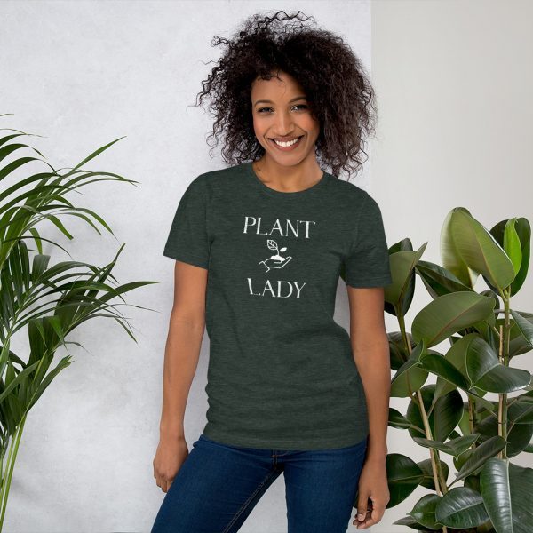 Short-Sleeve Unisex T-Shirt | Plant Lady - with growing plant in palm