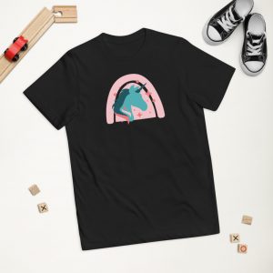 Unicorn with Rainbow - Youth jersey t-shirt