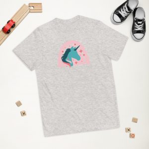 Youth jersey t-shirt | Unicorn with Rainbow