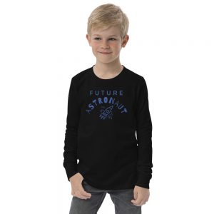 Future Astronaut with Rocket -Youth long sleeve tee