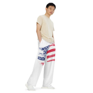 All-over print unisex wide-leg pants | US