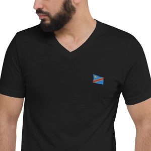 Unisex Short Sleeve V-Neck T-Shirt | DR Congo