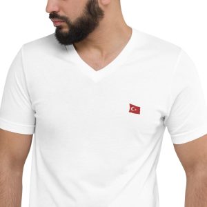 Unisex Short Sleeve V-Neck T-Shirt | Turkey