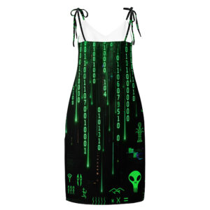 matrix style Tie-strap midi dress