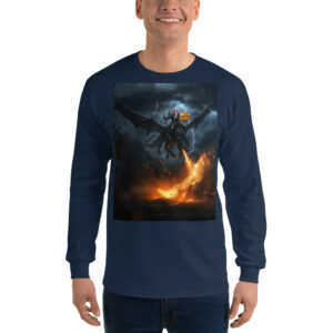Carl on a dragon with lunch - Men’s Long Sleeve Shirt