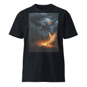 Carl on a dragon with lunch - Unisex premium t-shirt