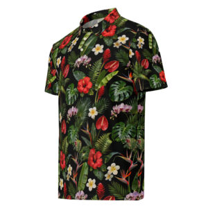 black crain palm Men’s slim fit polo
