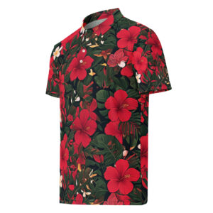 Big Red Flowers  Men’s slim fit polo