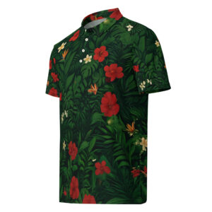 Jungle Canopy Emerald Rainforest Tropical Nightfall - Men’s slim fit polo