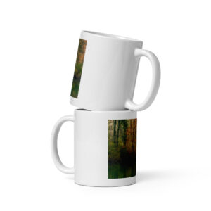 White glossy mug